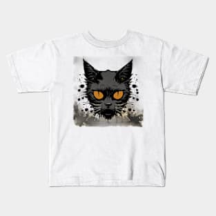 Stunning Noir Feline Grunge Kids T-Shirt